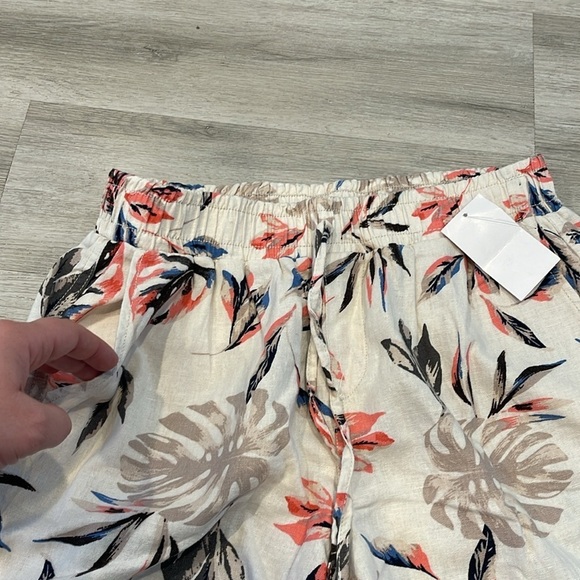 NWT Briggs Tropical Print Linen Blend Casual Pants Size Medium - Picture 5 of 6
